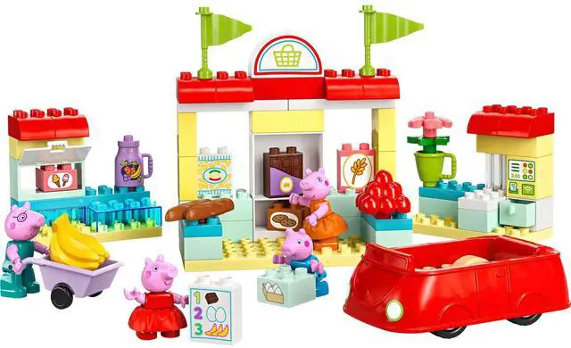Main image of international version duplo Series 10434 Peppa Pig Supermarket Number of parts 70 Suitable for age 2+ toy building blocks