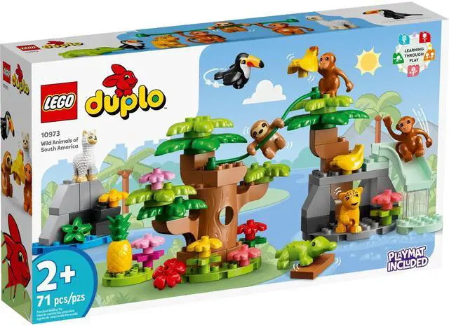 Alt view image 2 of 5 - international version duplo Series 10973 Wild Animals of South America Number of parts 71 Suitable for age 2+ toy building blocks