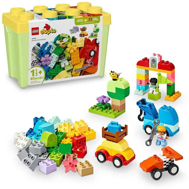 Alt view image 2 of 5 - international version duplo Series 10439 Cars and Trucks Brick Box Number of parts 80 Suitable for age 1½+ toy building blocks
