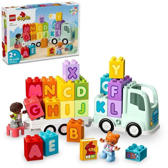 Alt view image 2 of 5 - international version duplo Series 10421 Alphabet Truck Number of parts 36 Suitable for age 2+ toy building blocks