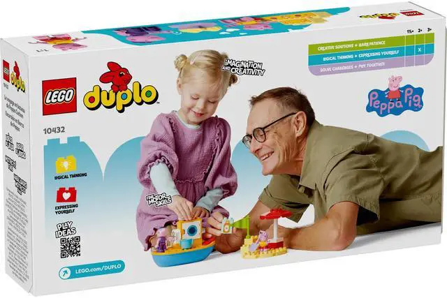 Alt view image 4 of 5 - international version duplo Series 10432 Peppa Pig Boat Trip Number of parts 23 Suitable for age 2+ toy building blocks