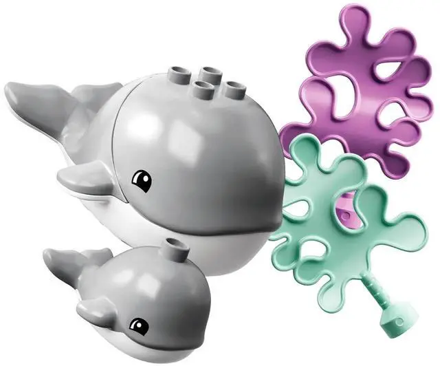 Alt view image 4 of 5 - international version duplo Series 10972 Wild Animals of the Ocean Number of parts 32 Suitable for age 2+ toy building blocks