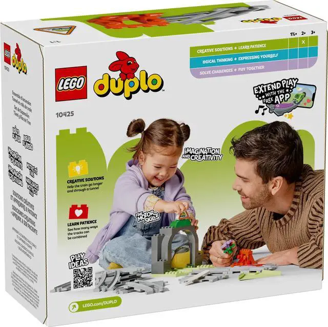 Alt view image 5 of 5 - international version duplo Series 10425 Train Tunnel and Tracks Expansion Set Number of parts 20 Suitable for age 2+ toy building blocks