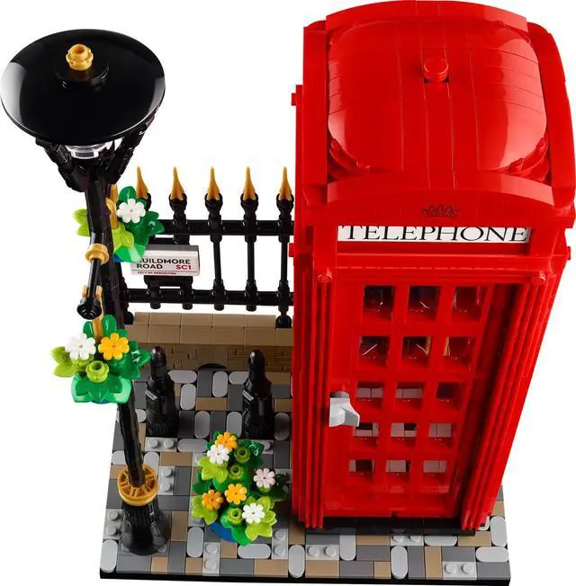 Alt view image 4 of 5 - international version Ideas Series 21347 Red London Telephone Box Number of parts 1460 Suitable for age 18+ toy building blocks