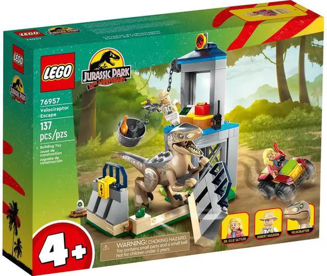 Alt view image 2 of 5 - international version jurassic world Series 76957 Velociraptor Escape Number of parts 137 Suitable for age 4+ toy building blocks