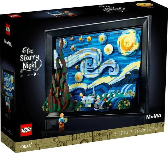 Alt view image 2 of 5 - international version Ideas Series 21333 Vincent van Gogh - The Starry Night Number of parts 2316 Suitable for age 18+ toy building blocks