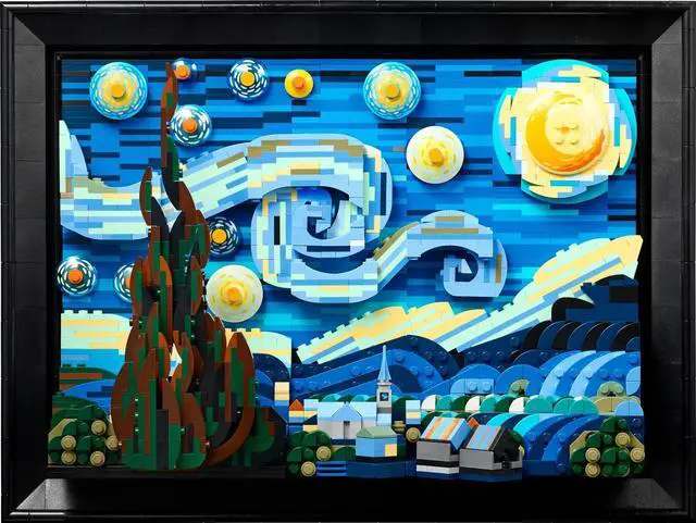 Alt view image 3 of 5 - international version Ideas Series 21333 Vincent van Gogh - The Starry Night Number of parts 2316 Suitable for age 18+ toy building blocks