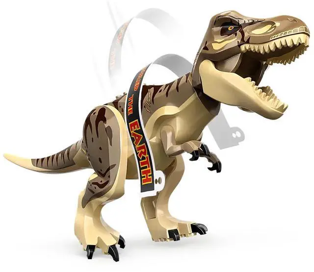 Alt view image 4 of 5 - international version jurassic world Series 76961 Visitor Center: T. rex & Raptor Attack Number of parts 693 Suitable for age 12+ toy building blocks