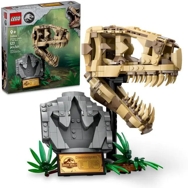 Alt view image 2 of 5 - international version jurassic world Series 76964 Dinosaur Fossils: T. rex Skull Number of parts 577 Suitable for age 9+ toy building blocks