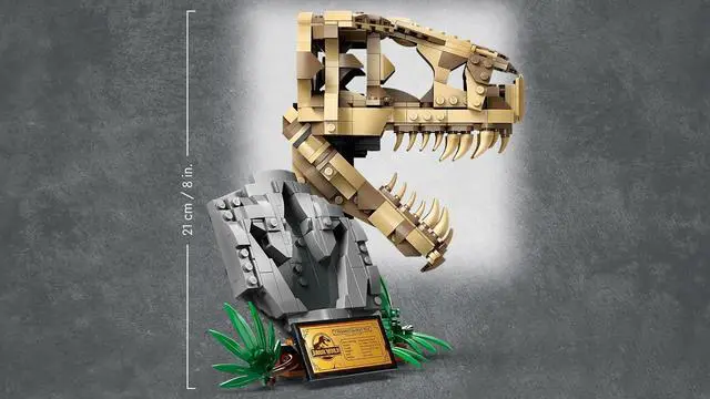 Alt view image 5 of 5 - international version jurassic world Series 76964 Dinosaur Fossils: T. rex Skull Number of parts 577 Suitable for age 9+ toy building blocks
