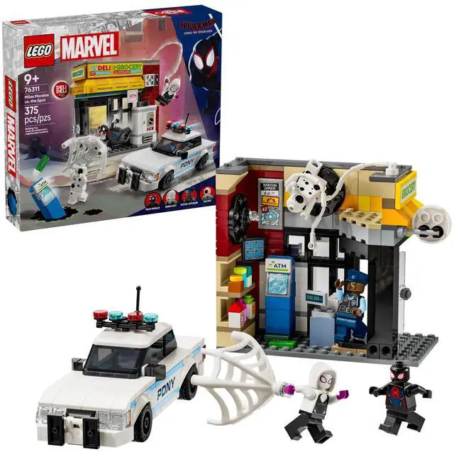 Alt view image 2 of 5 - international version marvel Series 76311 Spider-Verse: Miles Morales vs. The Spot Number of parts 375 Suitable for age 9+ toy building blocks