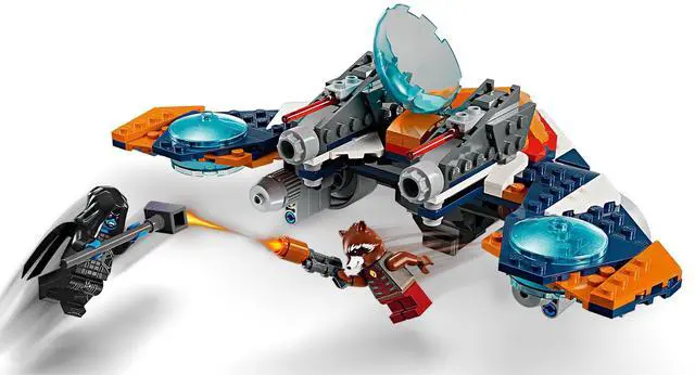 Alt view image 3 of 5 - international version marvel Series 76278 Rocket's Warbird vs. Ronan Number of parts 290 Suitable for age 8+ toy building blocks