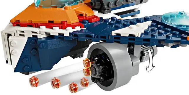 Alt view image 5 of 5 - international version marvel Series 76278 Rocket's Warbird vs. Ronan Number of parts 290 Suitable for age 8+ toy building blocks