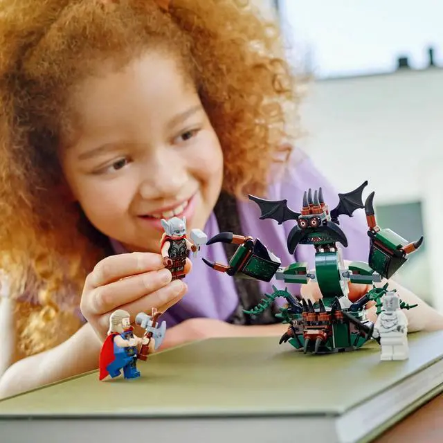 Alt view image 5 of 5 - international version marvel Series 76207 Attack on New Asgard Number of parts 159 Suitable for age 7+ toy building blocks