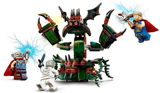Alt view image 3 of 5 - international version marvel Series 76207 Attack on New Asgard Number of parts 159 Suitable for age 7+ toy building blocks