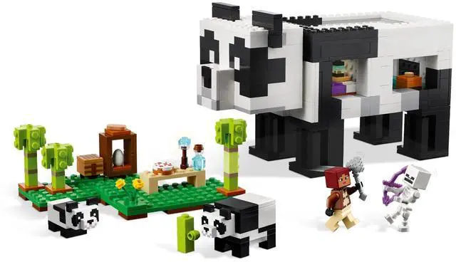 Alt view image 3 of 5 - international version minecraft Series 21245 The Panda Haven Number of parts 553 Suitable for age 8+ toy building blocks