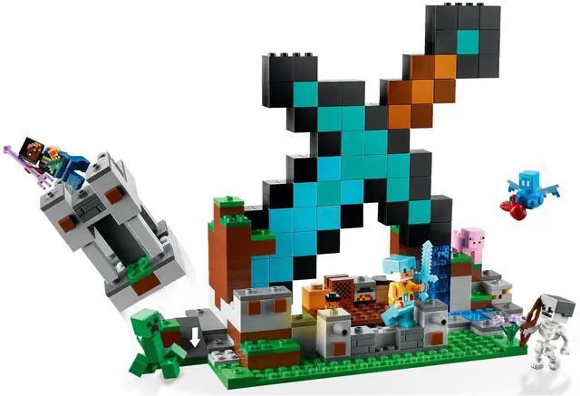 Alt view image 3 of 5 - international version minecraft Series 21244 The Sword Outpost Number of parts 427 Suitable for age 8+ toy building blocks