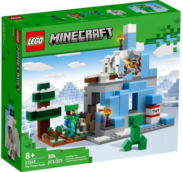 Alt view image 2 of 5 - international version minecraft Series 21243 The Frozen Peaks Number of parts 304 Suitable for age 8+ toy building blocks