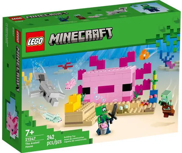 Alt view image 2 of 5 - international version minecraft Series 21247 The Axolotl House Number of parts 242 Suitable for age 7+ toy building blocks