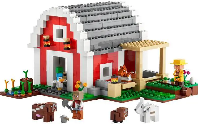 Main image of international version minecraft Series 21187 The Red Barn Number of parts 799 Suitable for age 9+ toy building blocks