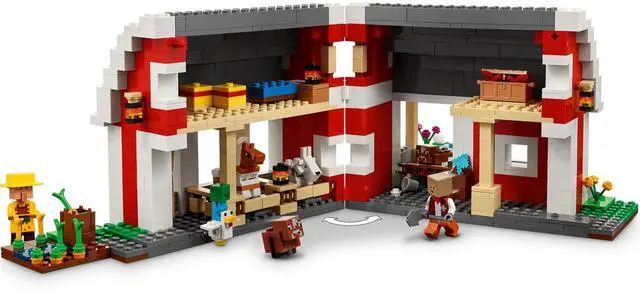 Alt view image 3 of 5 - international version minecraft Series 21187 The Red Barn Number of parts 799 Suitable for age 9+ toy building blocks