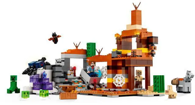 Alt view image 3 of 5 - international version minecraft Series 21263 The Badlands Mineshaft Number of parts 538 Suitable for age 8+ toy building blocks