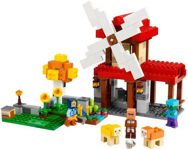 Main image of international version minecraft Series 21262 The Windmill Farm Number of parts 462 Suitable for age 8+ toy building blocks