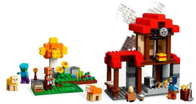 Alt view image 3 of 5 - international version minecraft Series 21262 The Windmill Farm Number of parts 462 Suitable for age 8+ toy building blocks
