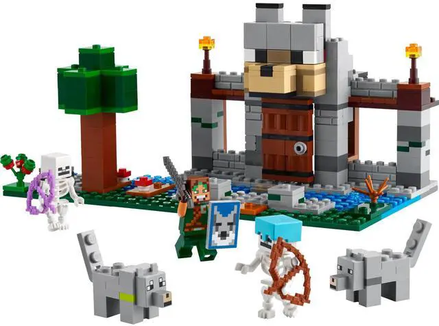 Main image of international version minecraft Series 21261 The Wolf Stronghold Number of parts 312 Suitable for age 8+ toy building blocks