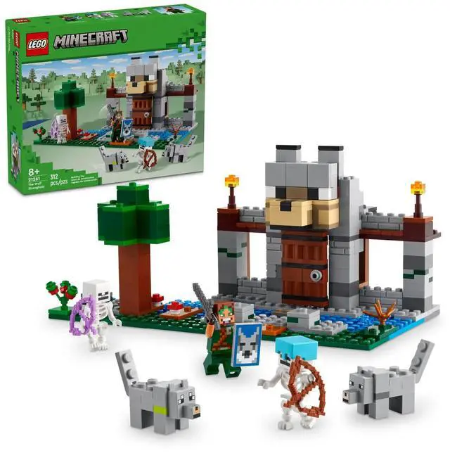 Alt view image 2 of 5 - international version minecraft Series 21261 The Wolf Stronghold Number of parts 312 Suitable for age 8+ toy building blocks