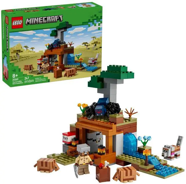 Alt view image 2 of 5 - international version minecraft Series 21269 The Armadillo Mine Expedition Number of parts 247 Suitable for age 8+ toy building blocks