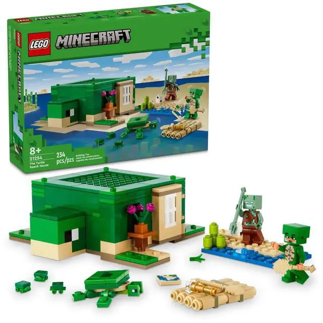 Alt view image 2 of 5 - international version minecraft Series 21254 The Turtle Beach House Number of parts 234 Suitable for age 8+ toy building blocks