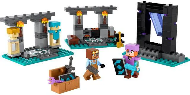 Main image of international version minecraft Series 21252 The Armory Number of parts 203 Suitable for age 7+ toy building blocks