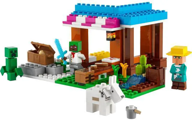 Main image of international version minecraft Series 21184 The Bakery Number of parts 154 Suitable for age 8+ toy building blocks