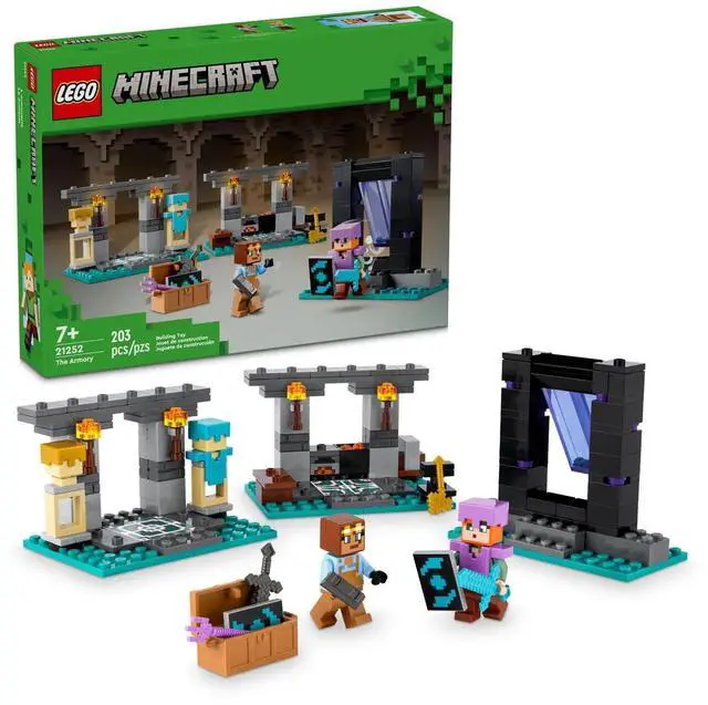 Alt view image 2 of 5 - international version minecraft Series 21252 The Armory Number of parts 203 Suitable for age 7+ toy building blocks