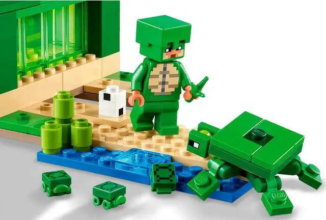 Alt view image 5 of 5 - international version minecraft Series 21254 The Turtle Beach House Number of parts 234 Suitable for age 8+ toy building blocks