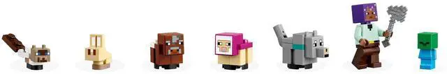 Alt view image 5 of 5 - international version minecraft Series 21253 The Animal Sanctuary Number of parts 206 Suitable for age 7+ toy building blocks
