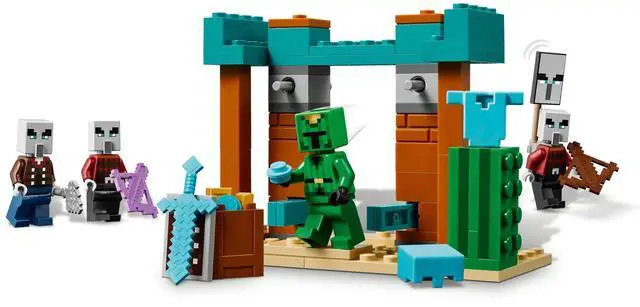 Alt view image 3 of 5 - international version minecraft Series 21267 The Illager Desert Patrol Number of parts 105 Suitable for age 7+ toy building blocks
