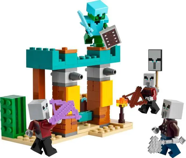 Main image of international version minecraft Series 21267 The Illager Desert Patrol Number of parts 105 Suitable for age 7+ toy building blocks
