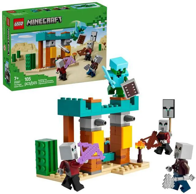 Alt view image 2 of 5 - international version minecraft Series 21267 The Illager Desert Patrol Number of parts 105 Suitable for age 7+ toy building blocks