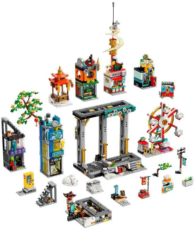 Alt view image 3 of 5 - international version monkie kid Series 80054 Megapolis City 5th Anniversary Number of parts 2330 Suitable for age 10+ toy building blocks