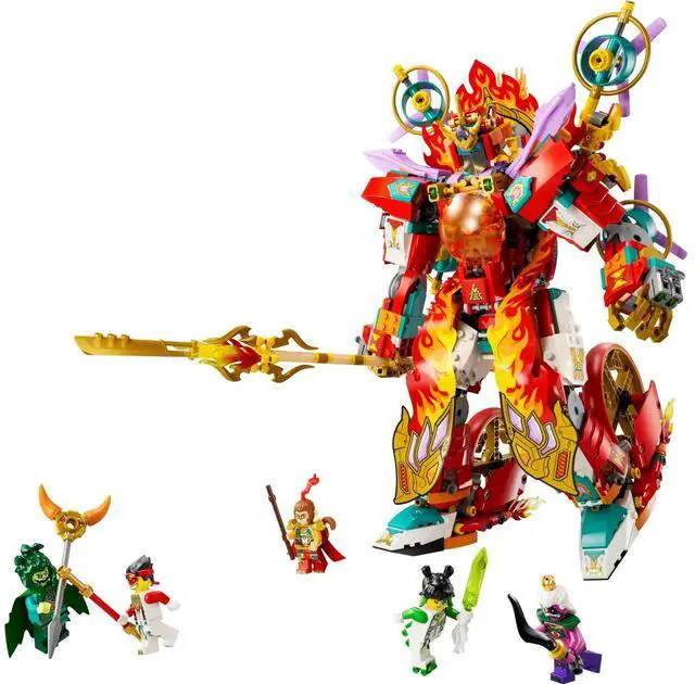 Main image of international version monkie kid Series 80057 Nezha's Ring of Fire Mech Number of parts 1163 Suitable for age 9+ toy building blocks