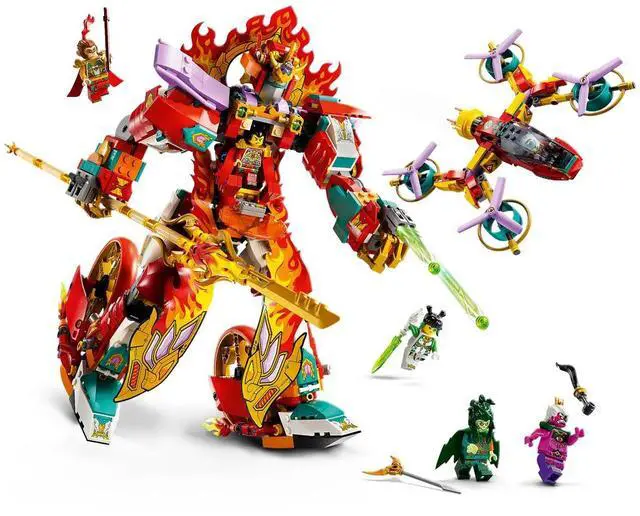 Alt view image 3 of 5 - international version monkie kid Series 80057 Nezha's Ring of Fire Mech Number of parts 1163 Suitable for age 9+ toy building blocks