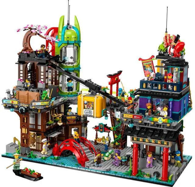 Main image of international version ninjago Series 71799 NINJAGO® City Markets Number of parts 6163 Suitable for age 14+ toy building blocks