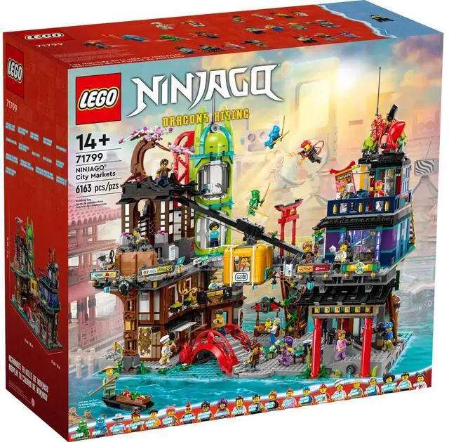 Alt view image 2 of 5 - international version ninjago Series 71799 NINJAGO® City Markets Number of parts 6163 Suitable for age 14+ toy building blocks