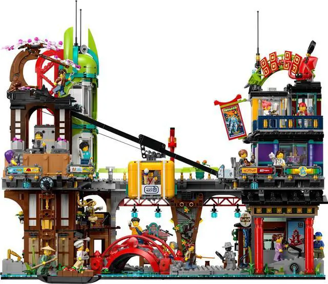 Alt view image 3 of 5 - international version ninjago Series 71799 NINJAGO® City Markets Number of parts 6163 Suitable for age 14+ toy building blocks