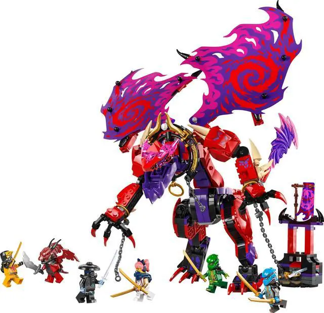 Main image of international version ninjago Series 71832 Thunderfang Dragon of Chaos Number of parts 668 Suitable for age 8+ toy building blocks