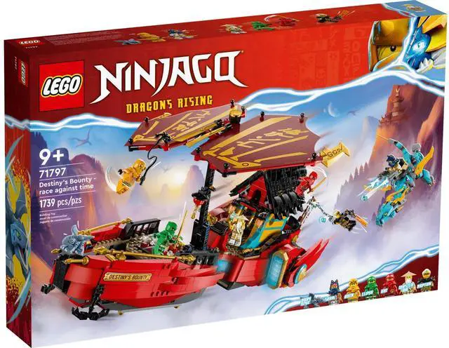 Alt view image 2 of 5 - international version ninjago Series 71797 Destinys Bounty - Race Against Time Number of parts 1739 Suitable for age 9+ toy building blocks