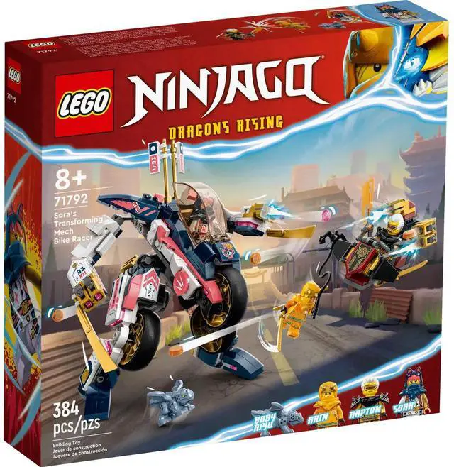 Alt view image 2 of 5 - international version ninjago Series 71792 Sora's Transforming Mech Bike Racer Number of parts 384 Suitable for age 8+ toy building blocks