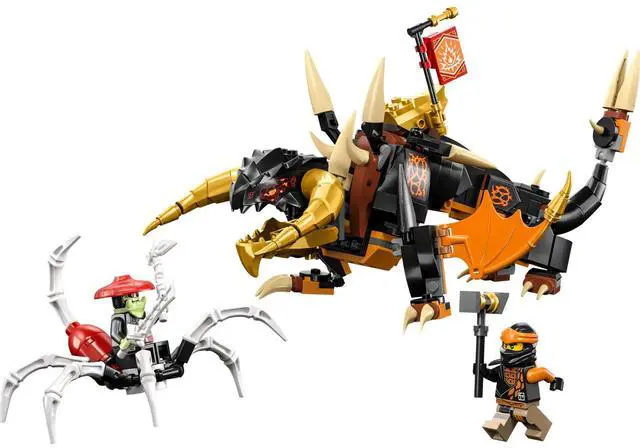 Main image of international version ninjago Series 71782 Coles Earth Dragon EVO Number of parts 285 Suitable for age 7+ toy building blocks